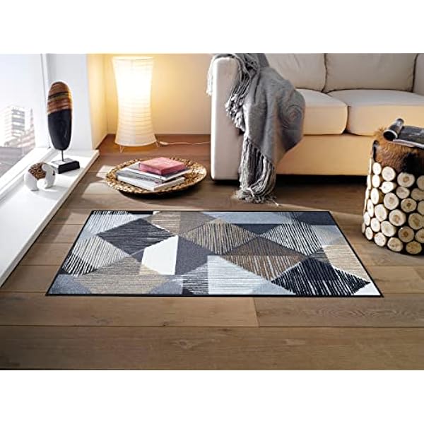 wash dry Voetmat, Lines and Boxes 75x120 cm, binnen en buiten, wasbaar